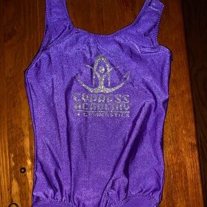Violet purple shimmer girls leotard Sz M Med 8
